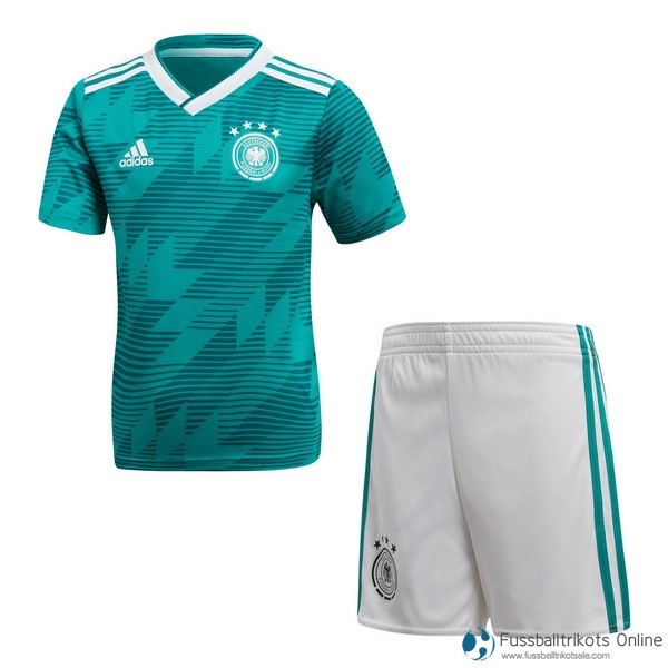 Deutschland Trikot Kinder Auswarts 2018 Grün Fussballtrikots Günstig